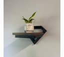 Ruhhy Wandregal Diamant Loft-Stil Schwarz Stahl MDF Bild 5