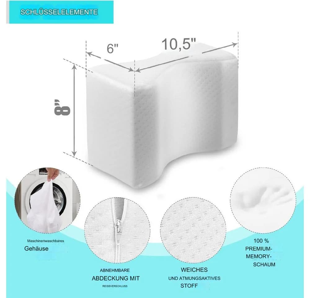 UMI Keilkissen XXL Memory-Schaum Ergonomisches Design Abnehmbarer Bezug - Bild 5