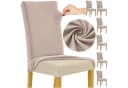 Ruhhy Stuhlhusse 6er-Set Beige Elastisch Universal Bild 2