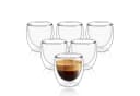 LA CUTE 6er Set Doppelwandige Glastassen 80ml Transparent Bild 2