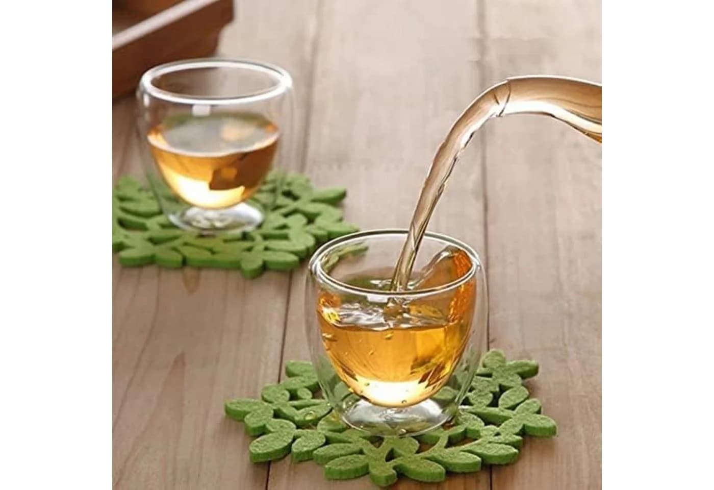 LA CUTE 6er Set Doppelwandige Glastassen 80ml Transparent - Bild 4