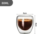 LA CUTE 6er Set Doppelwandige Glastassen 80ml Transparent Bild 5