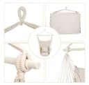 LALAHO Hängesessel Hängematte Beige mit 2 Kissen Bild 3