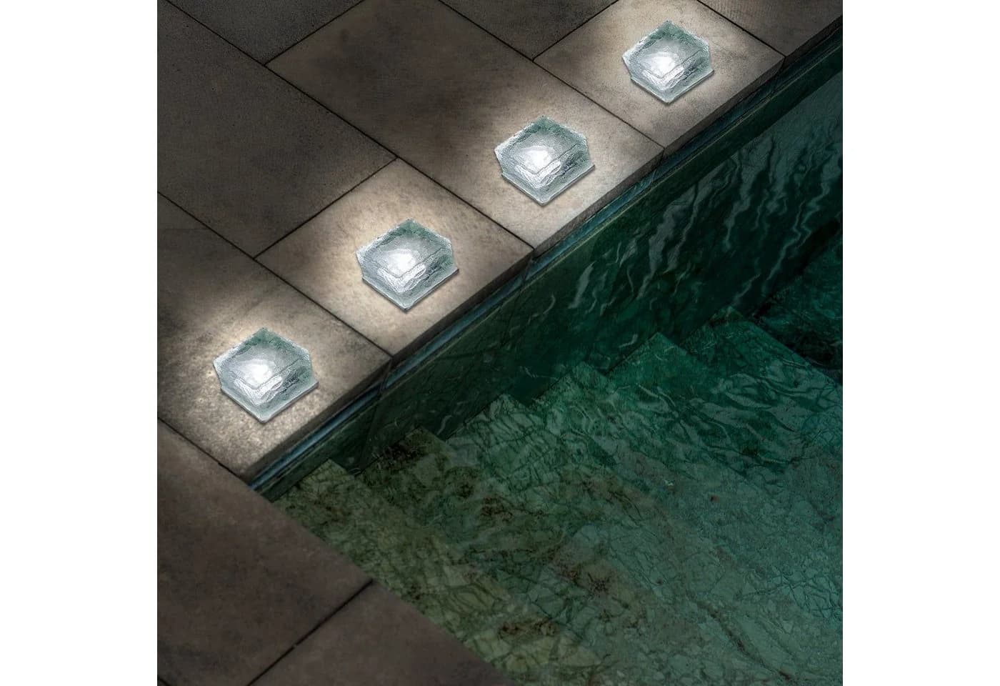 EAXUS LED Solarleuchte Eiswürfel Transparent/Weiß - Bild 3