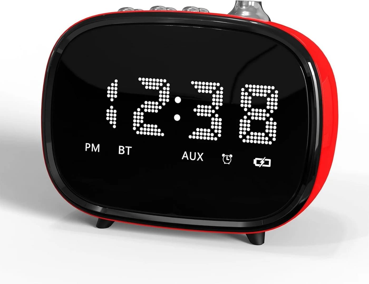 iTOMA Radiowecker Retro Bluetooth LED mit FM-Radio und Dual-Alarm - Bild 2