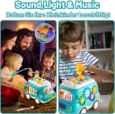 LaCute Lernspielzeug Musik Spielbus 6in1 Motorikspielzeug mit Licht Blau Bild 3