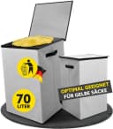 HANDFILL Flaschensammler Wäschekorb & Müllsackständer 70L Grau Bild 2