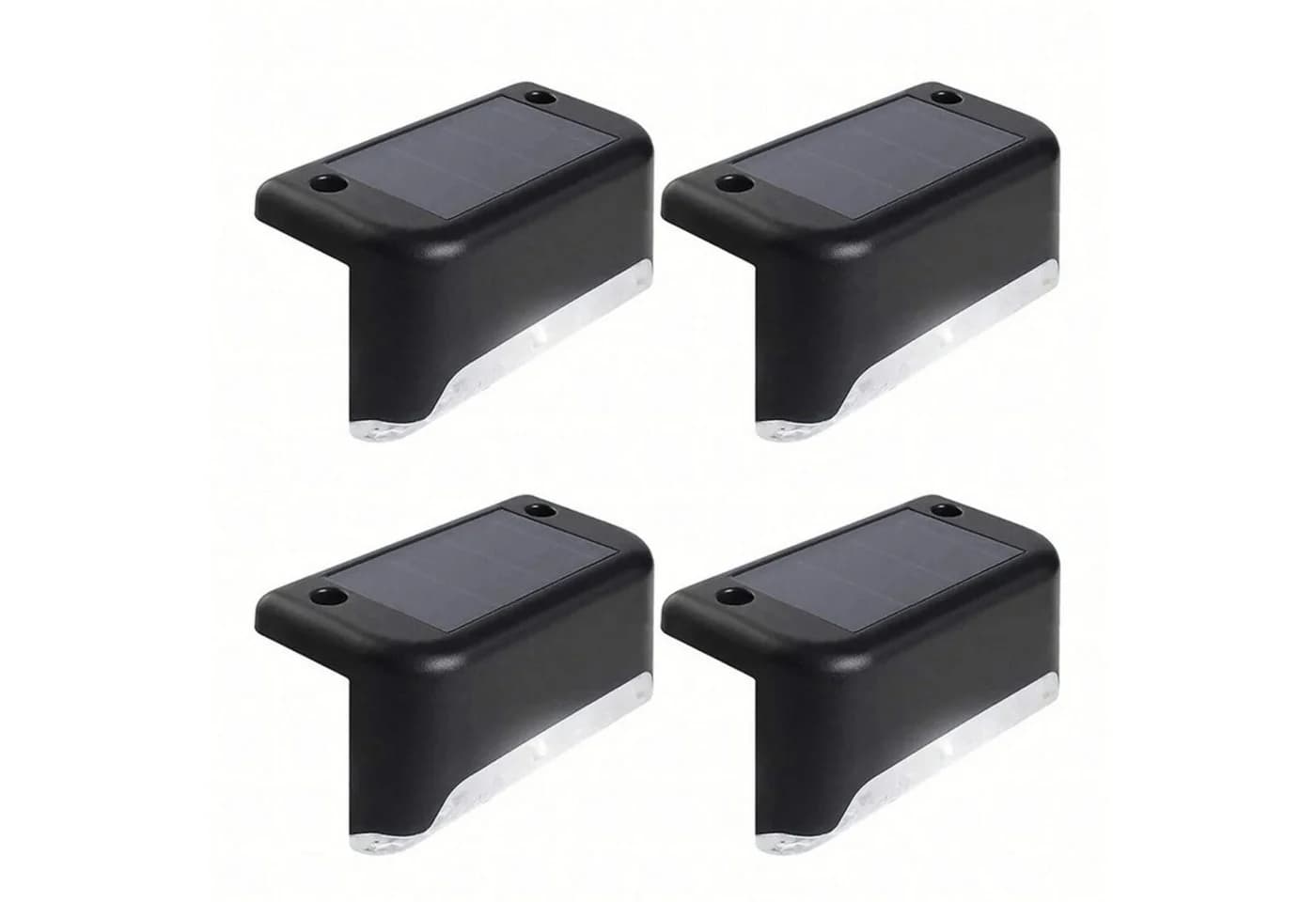 Realb2b Solar-Treppenleuchte 4er Set Schwarz Warmweiß IP44 - Bild 2