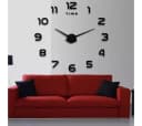 Ruhhy Wanduhr LOFT DIY Schwarz 60-130cm Geräuschlos Bild 1