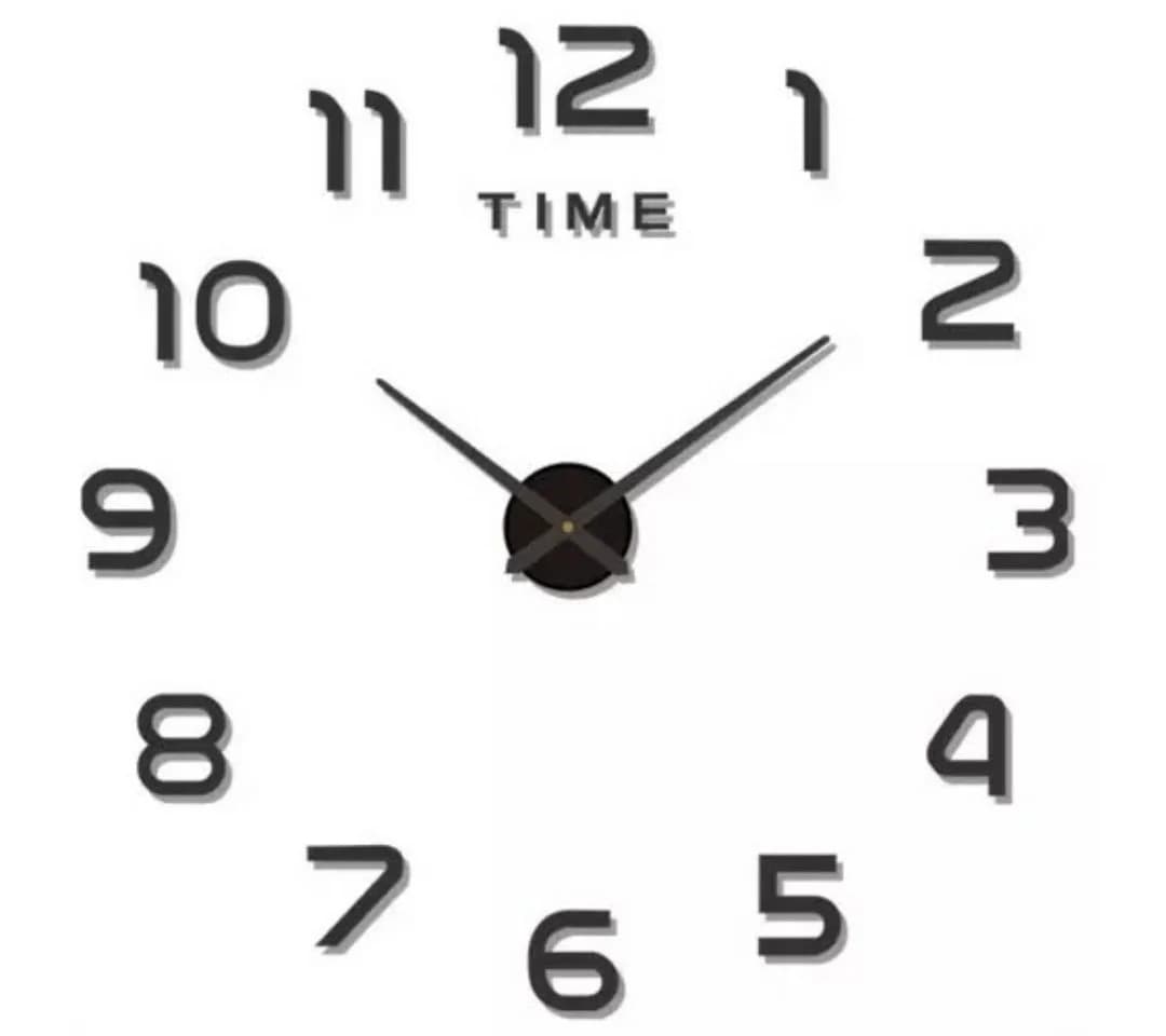 Ruhhy Wanduhr LOFT DIY Schwarz 60-130cm Geräuschlos - Bild 3