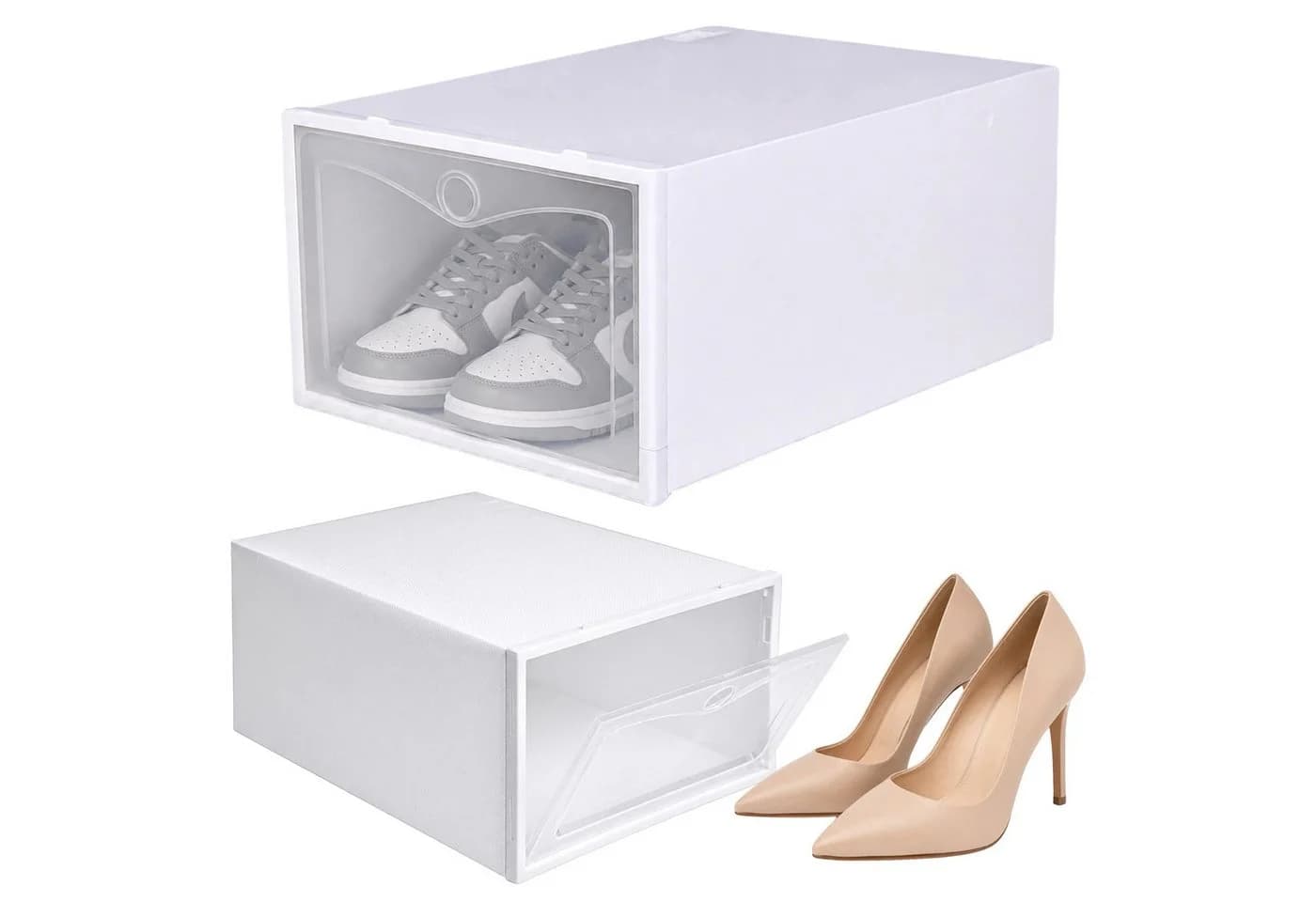 Realb2b Schuhbox Organizer 12er-Set Weiß Kunststoff - Bild 5