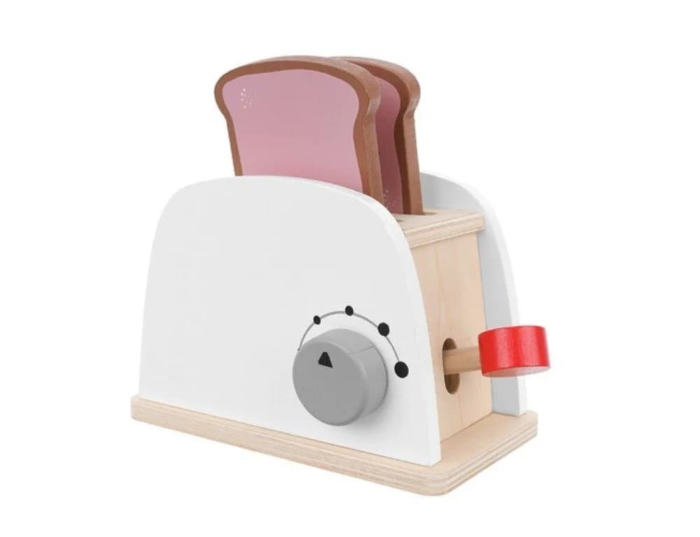 KRUZZEL Kinder-Toaster Holz-Toaster mit Zubehör: Kinderküchen-Spielset - Bild 3
