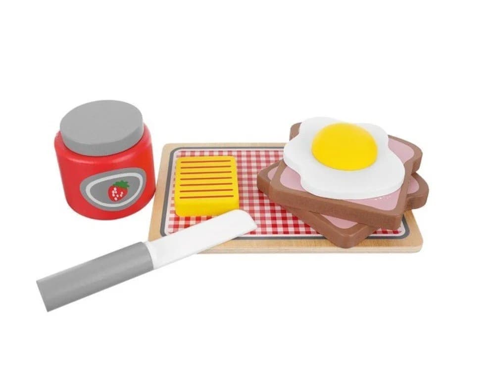 KRUZZEL Kinder-Toaster Holz-Toaster mit Zubehör: Kinderküchen-Spielset - Bild 5