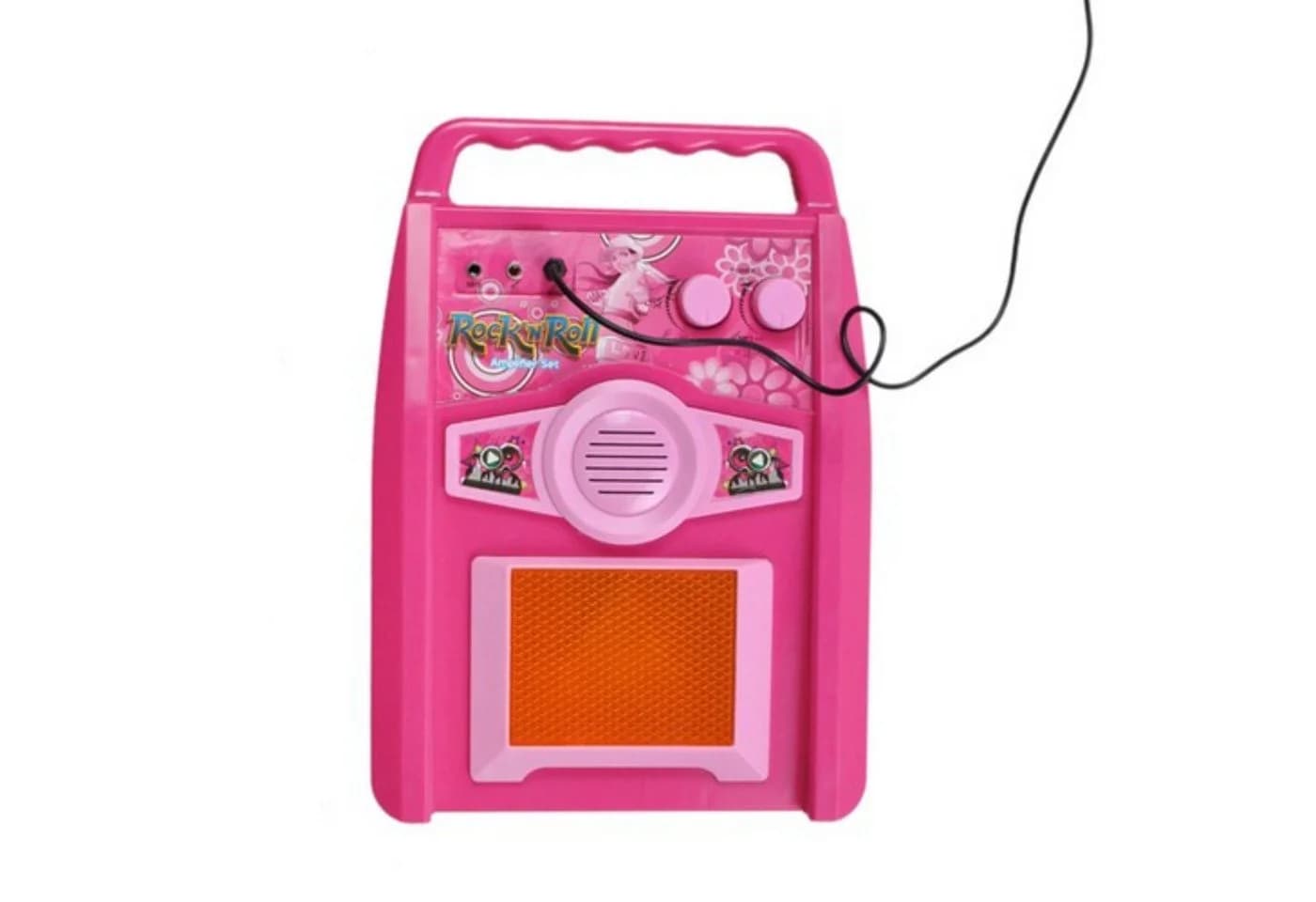 KRUZZEL Spiel-Gitarre Kinder E-Gitarre Set Rosa mit Verstärker - Bild 3