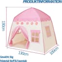 JRUKM Kinder Spielzelt Prinzessin Rosa mit Tragetasche Bild 4