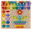 KRUZZEL Lernspielzeug Perlen Mosaik Holzpuzzle Bunt Bild 1