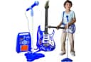 KRUZZEL Spiel-Gitarre Kinder Musikspielzeug Set Gitarre mit Verstärker Mikrofon Blau Bild 2