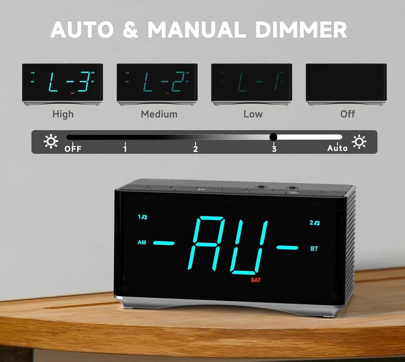iTOMA Radiowecker Bluetooth mit FM-Radio, Dual-Alarm & Sleep-Timer - Bild 5