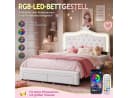 Simurq Kinderbett 140x200 Weiß mit LED & Schubladen Bild 3
