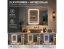 Simurq Spiegelschrank Bad 70cm Weiß LED Beleuchtung Bild 3
