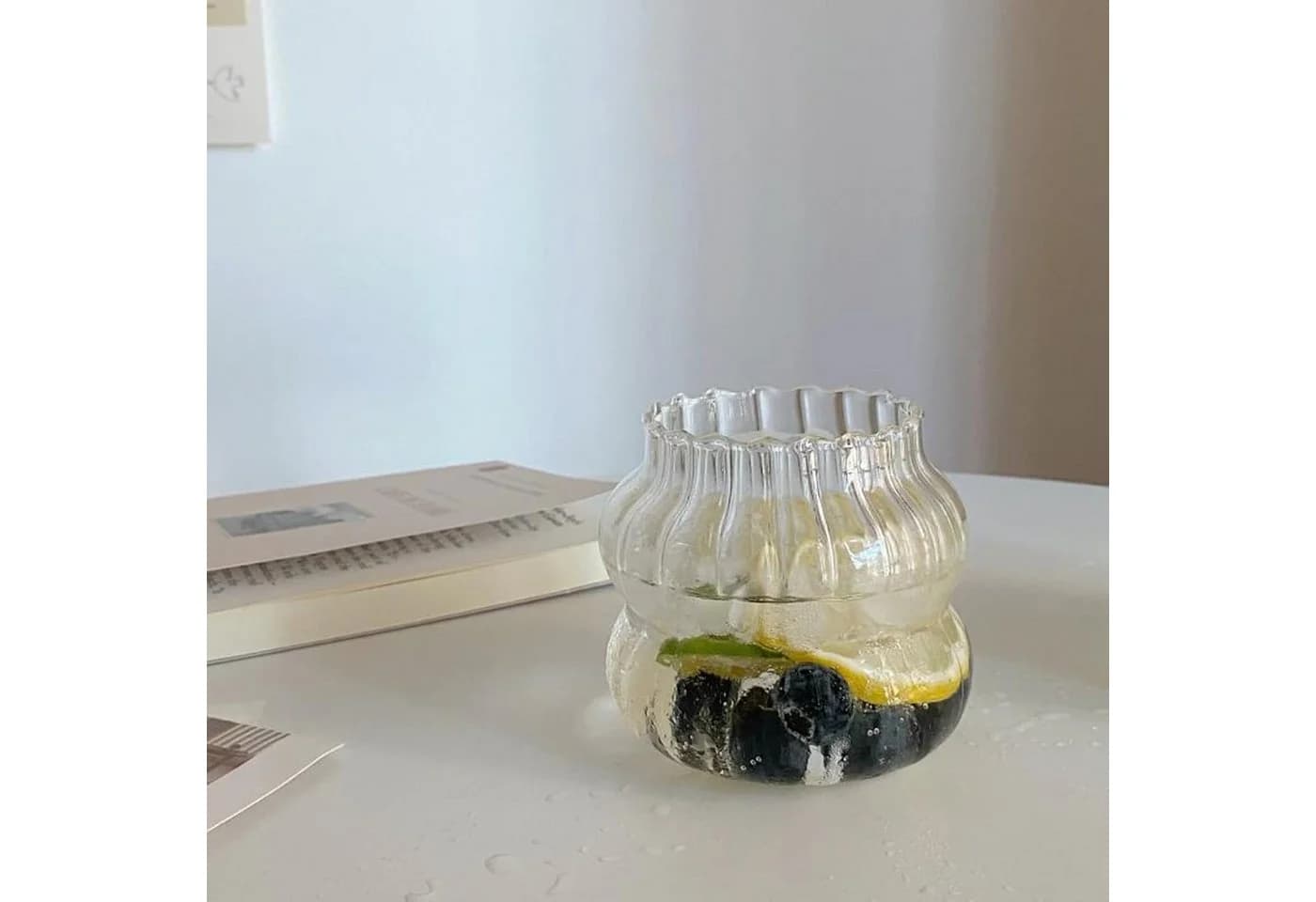 LA CUTE Vintage Glasbecher Set 6-tlg. Borosilikatglas transparent