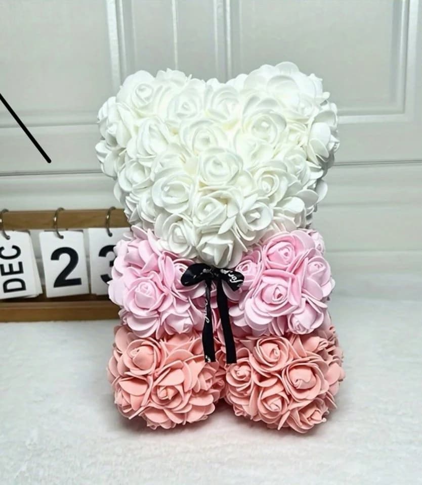 AMORE MIO LED Rosenbär Dekoobjekt Rosa mit Licht - Bild 3