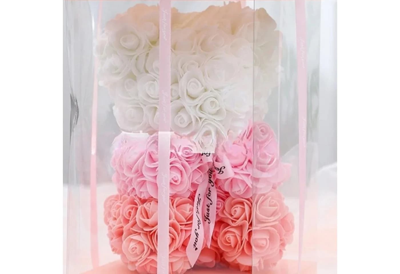 AMORE MIO LED Rosenbär Dekoobjekt Rosa mit Licht - Bild 4
