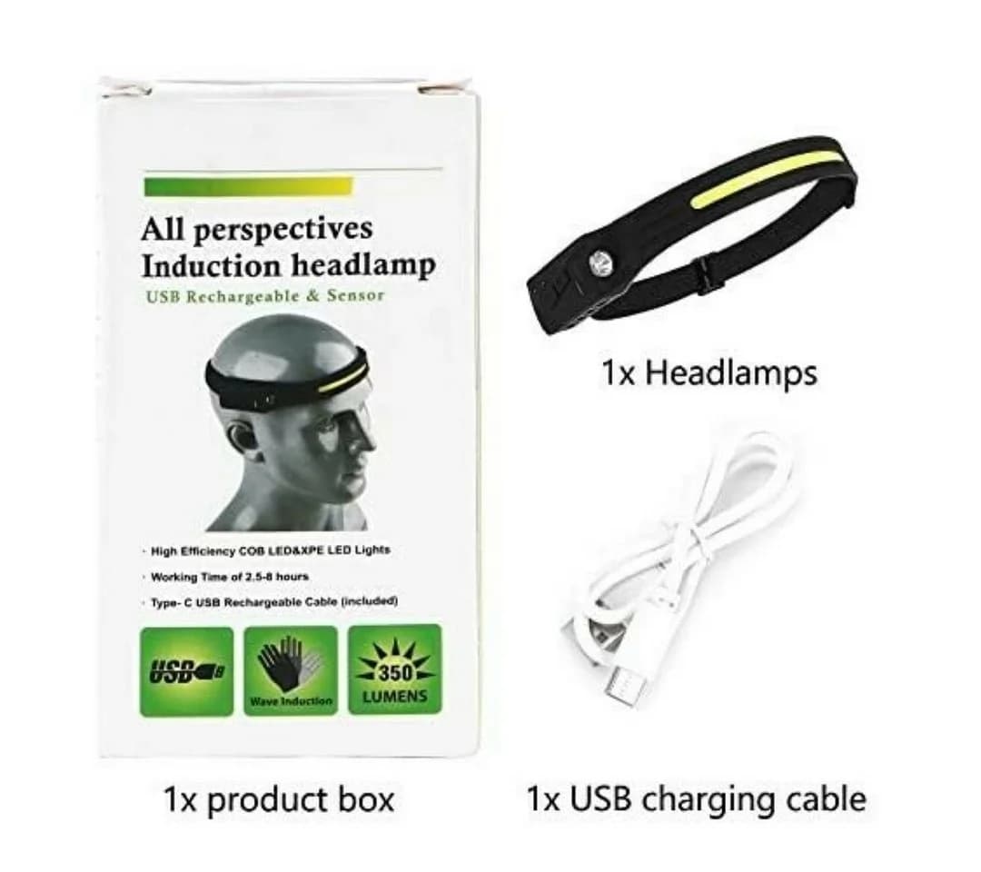 LA CUTE LED Stirnlampe Universal COB 350 Lumen 5 Lichtmodi - Bild 3