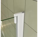 Duschparadies Duschwand 140cm anthrazitweiß Glas Aufsatz Duschabtrennung Badewanne Trennwand Bild 5