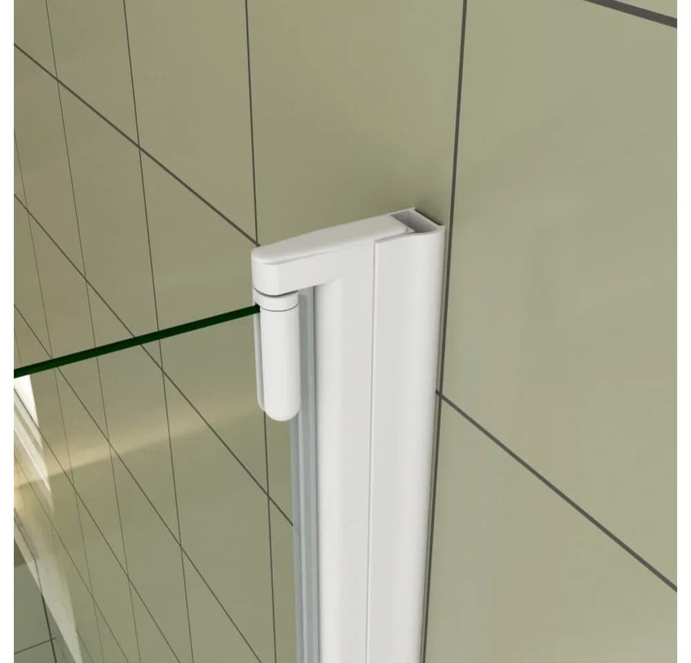 Duschparadies Duschwand 140cm anthrazitweiß Glas Aufsatz Duschabtrennung Badewanne Trennwand - Bild 5