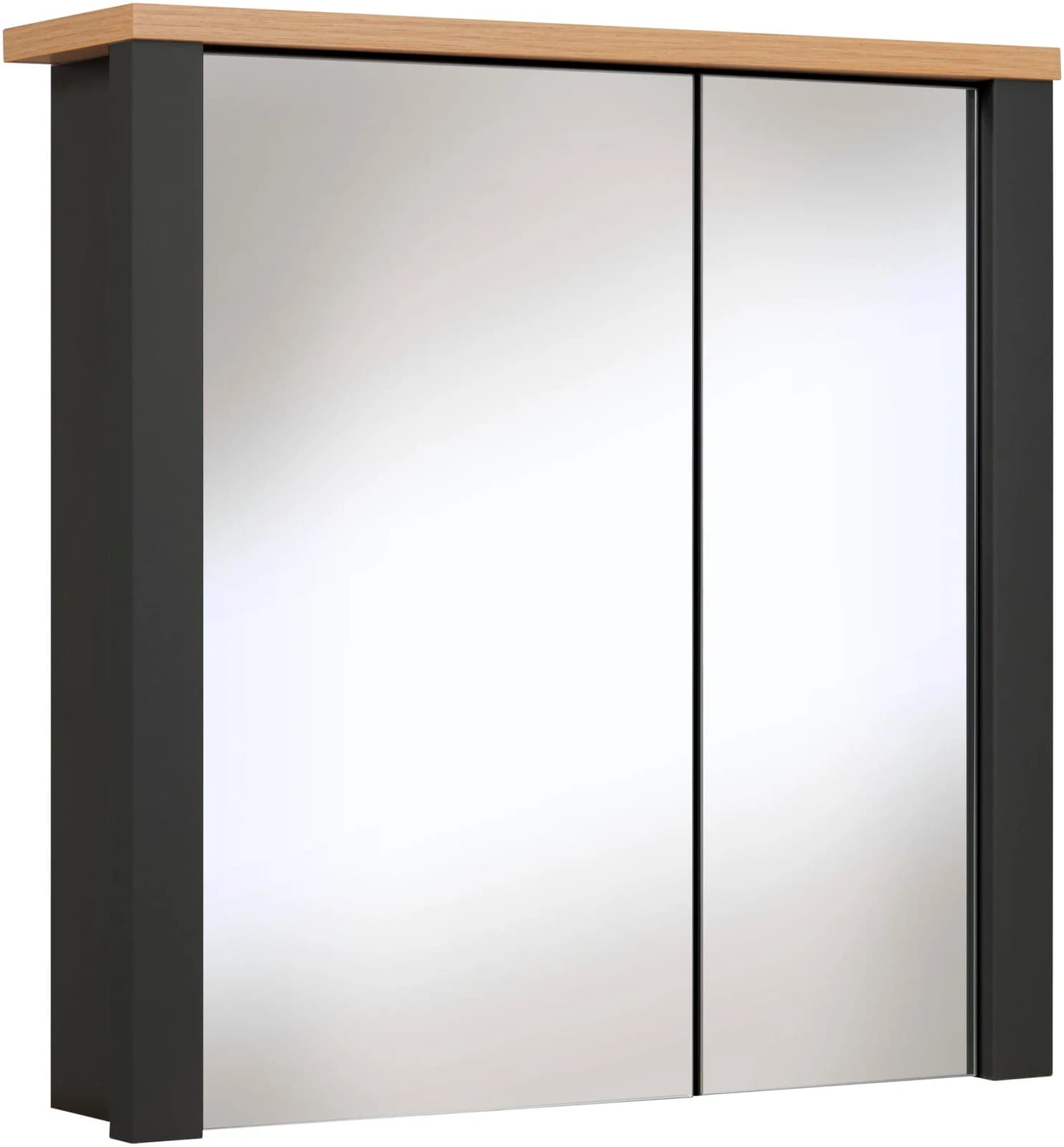 Inter Link Spiegelschrank Pienza Anthrazit mit Softclose & 2 Spiegeltüren