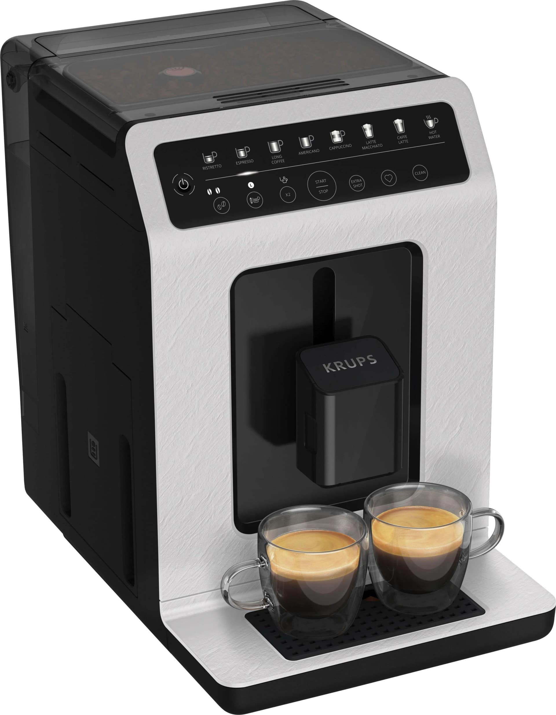KRUPS Kaffeevollautomat EA897A Evidence ECOdesign Schwarz Weiß