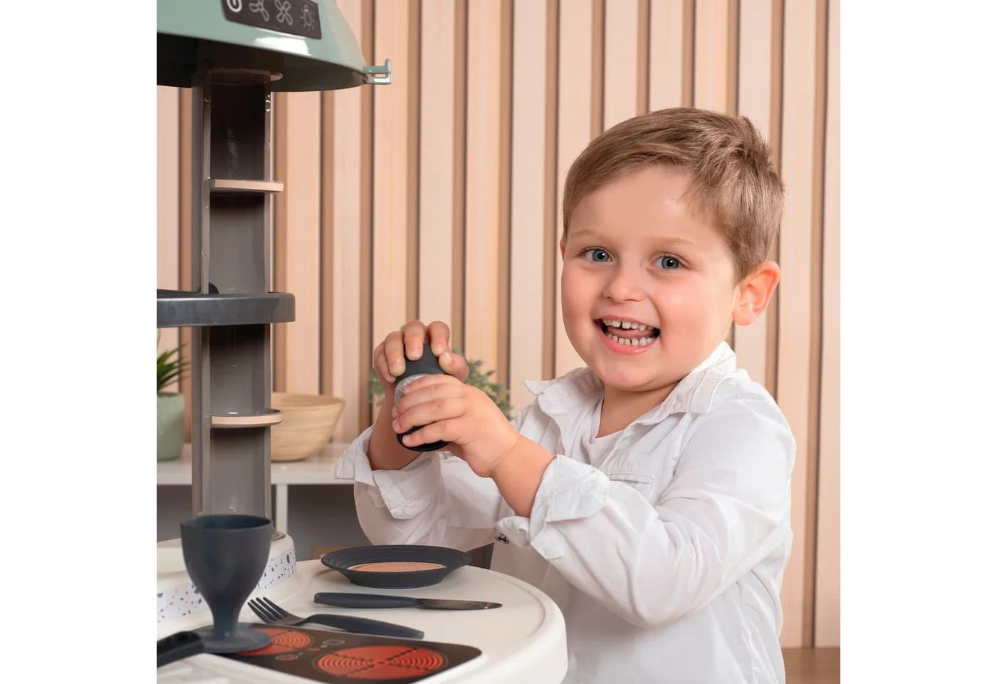 Smoby Spielküche Nova Grün mit Geräuschen und 13 Accessoires - Bild 5