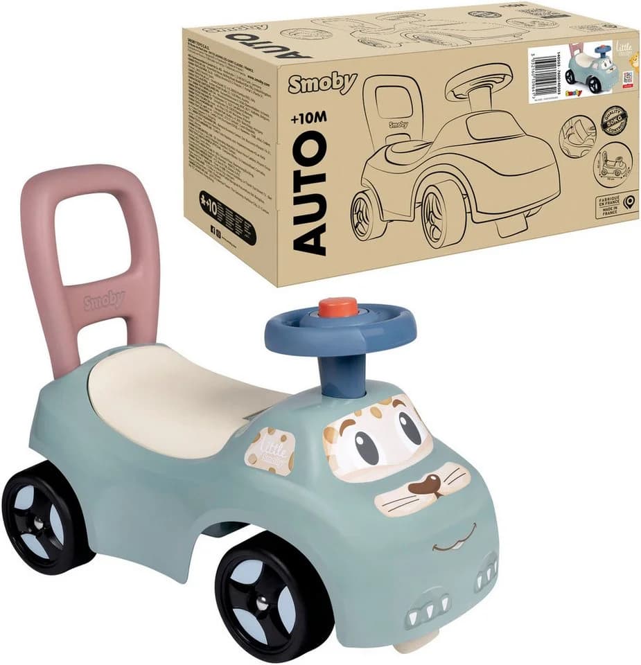 Smoby Rutscherauto Little Smoby Rutschauto blau mit Lauflernhilfe