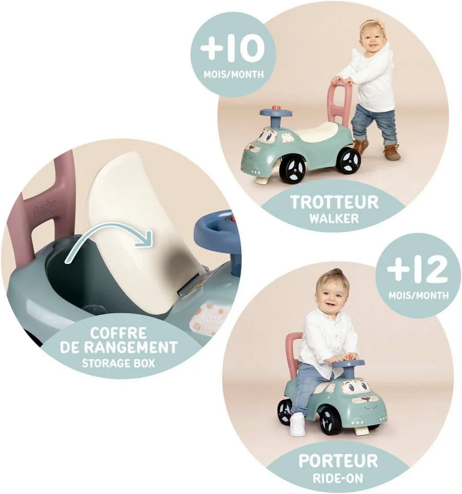 Smoby Rutscherauto Little Smoby Rutschauto blau mit Lauflernhilfe - Bild 4