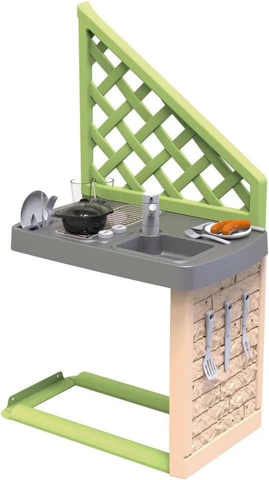 Smoby Life Outdoor-Spielküche Bunt 17-tlg. Zubehör UV-beständig - Bild 2
