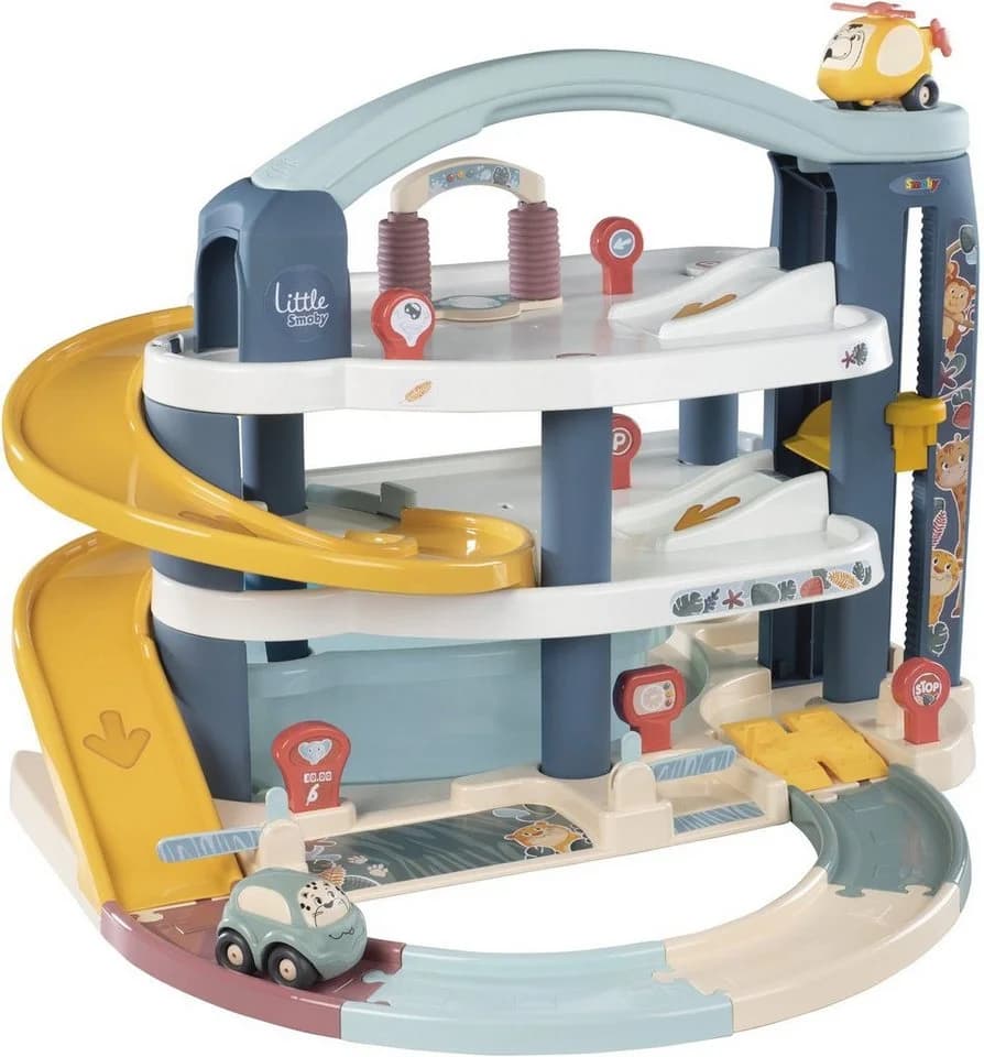 Smoby Little Smoby Großes Parkhaus Blau Weiß mit Mini-Flitzer - Bild 2