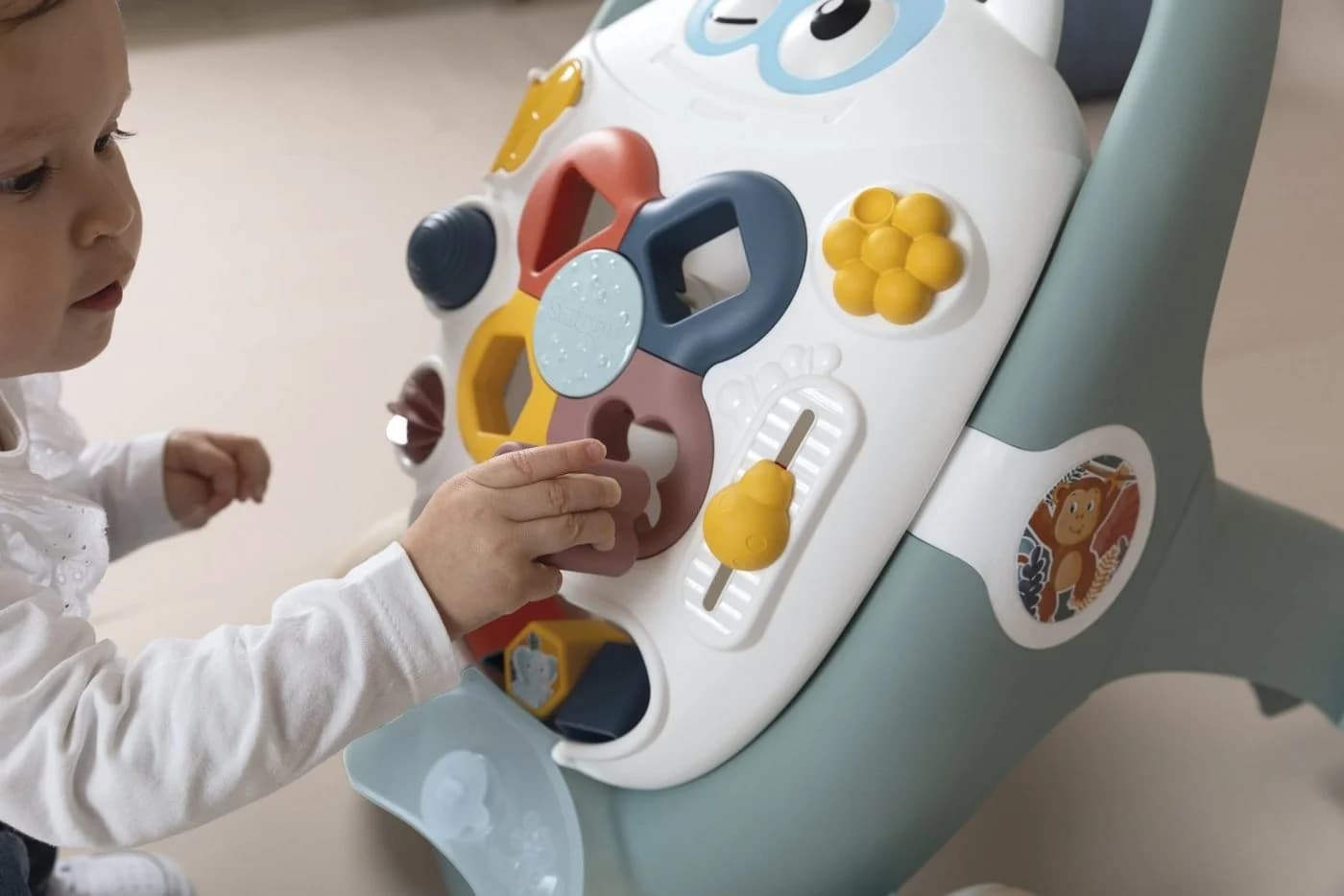 Smoby Little Smoby 3in1 Lauflernwagen Blau/Weiß mit Activity-Board