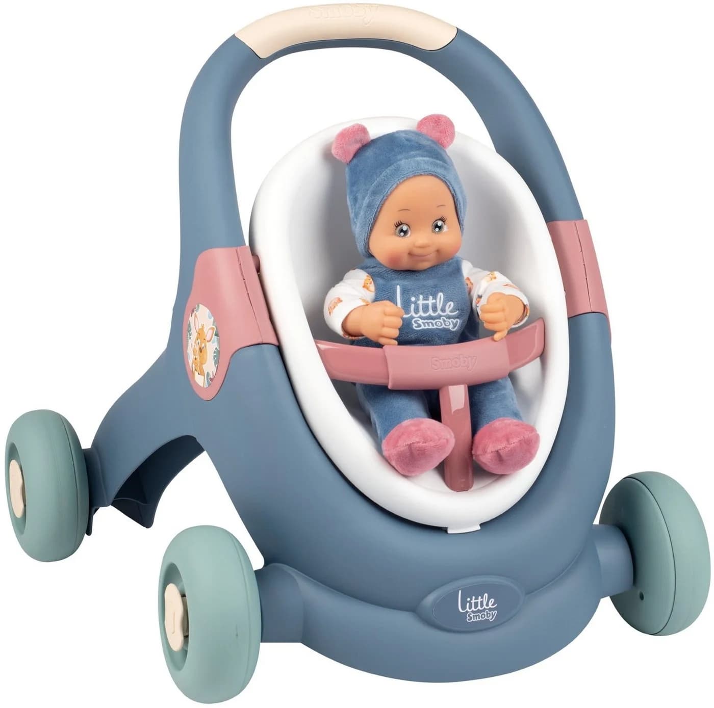 Smoby Little 3-in-1 Lauflernwagen mit Puppe