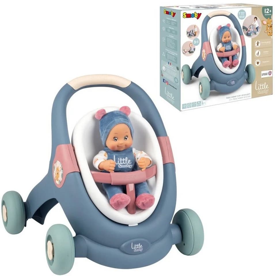 Smoby Little 3-in-1 Lauflernwagen mit Puppe - Bild 3