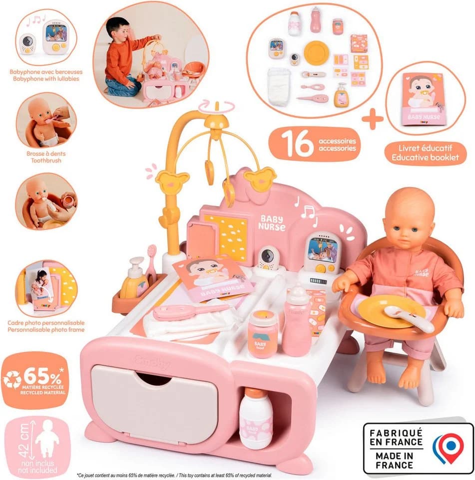 Smoby Puppenmöbel Baby Nurse Cocoon 3-in-1 Rosa