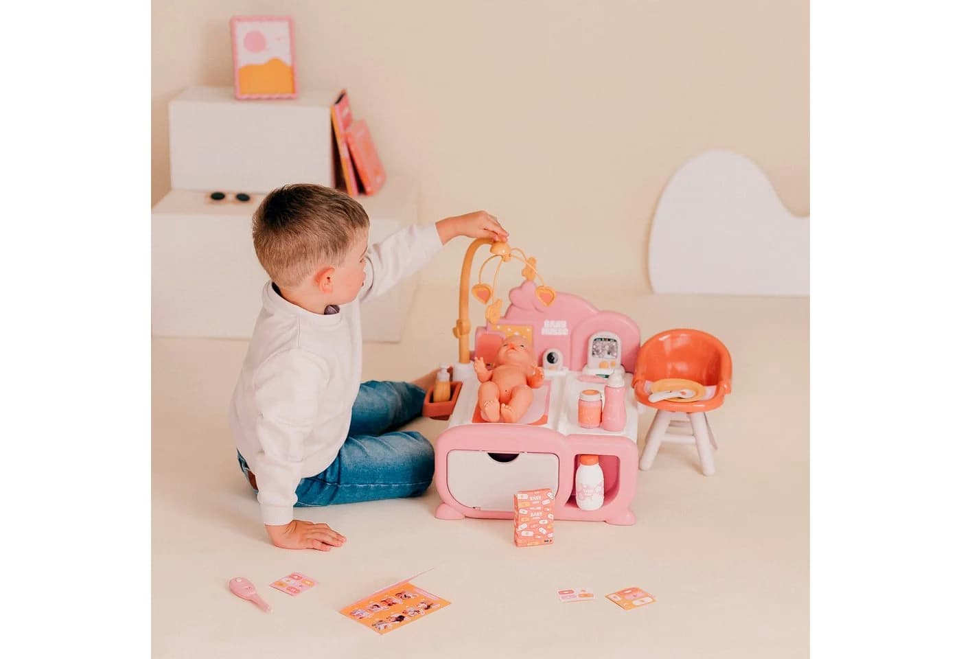 Smoby Puppenmöbel Baby Nurse Cocoon 3-in-1 Rosa - Bild 4