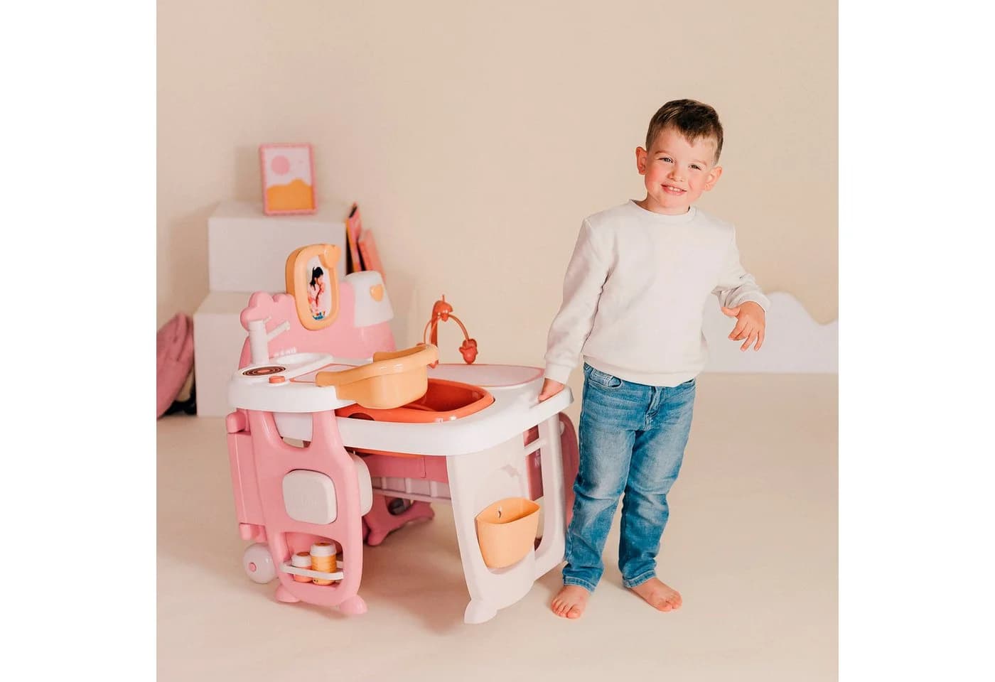 Smoby Puppen Pflegecenter Baby Nurse Puppen-Spielcenter Rosa - Bild 4
