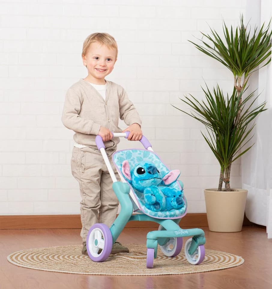 Smoby Puppenbuggy Stitch Blau mit 25cm Plüschfigur - Bild 3