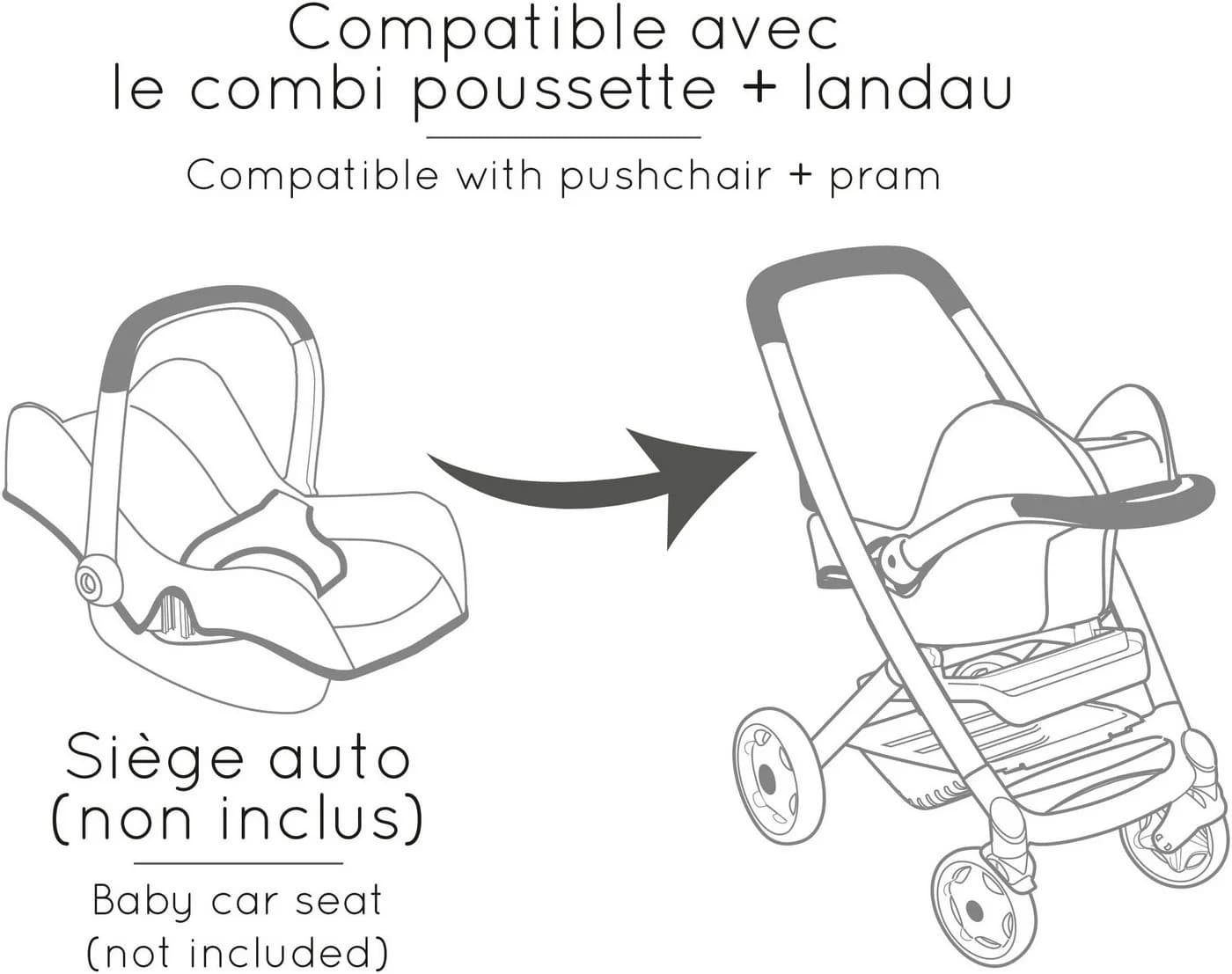Smoby Kombi-Puppenwagen Maxi-Cosi 3-in-1 Rosa - Bild 3