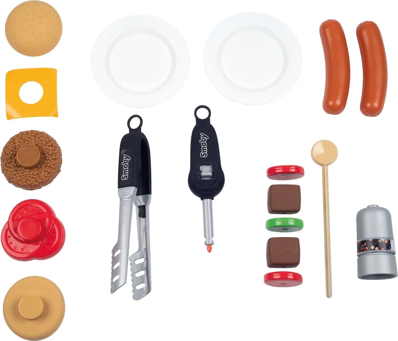 Smoby Kinder-Grill Barbecue Schwarz Grau mit 18 Zubehörteilen - Bild 3