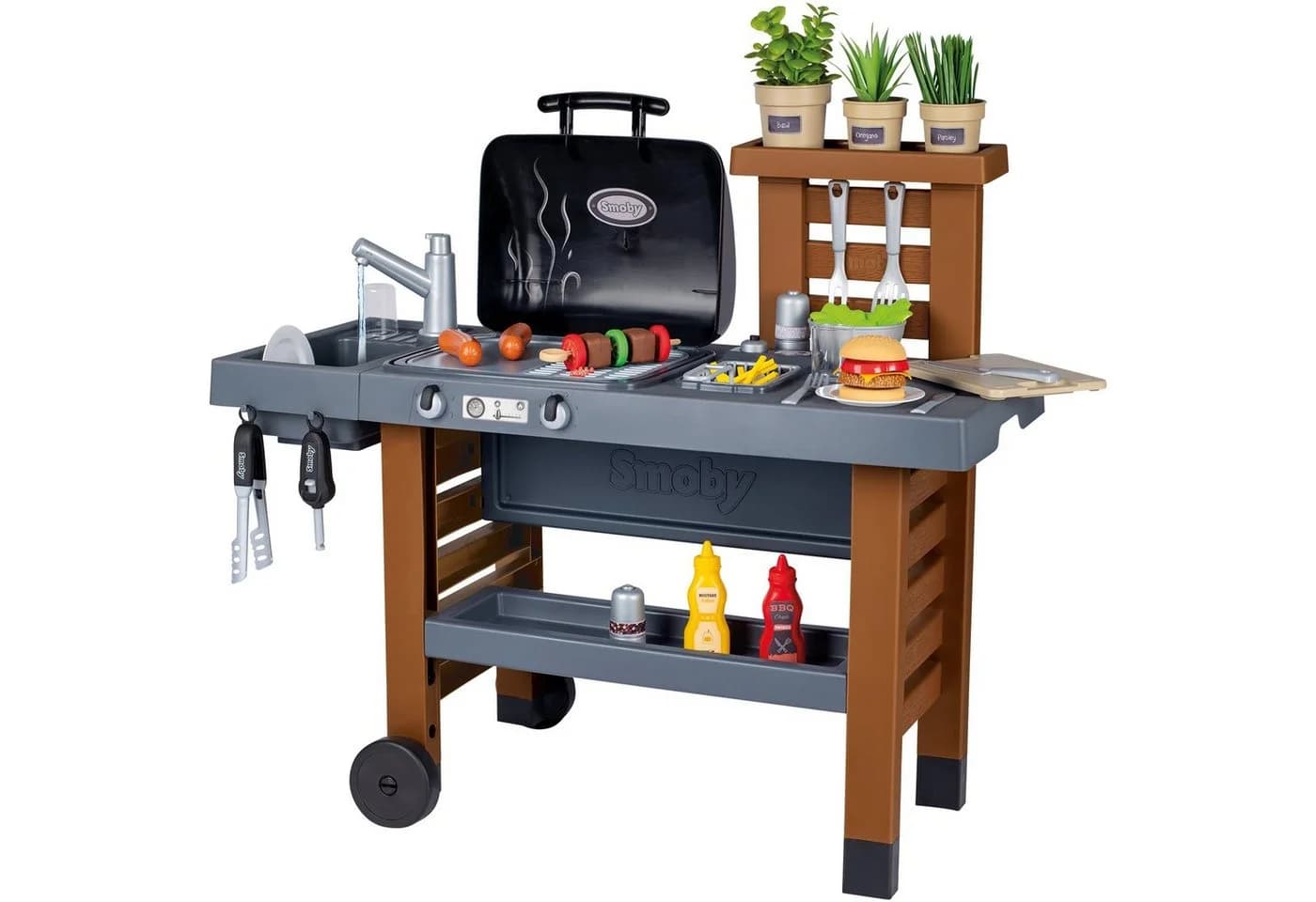 Smoby Outdoor Gartenküche Bunt mit Grill und Wasserpumpfunktion - Bild 2