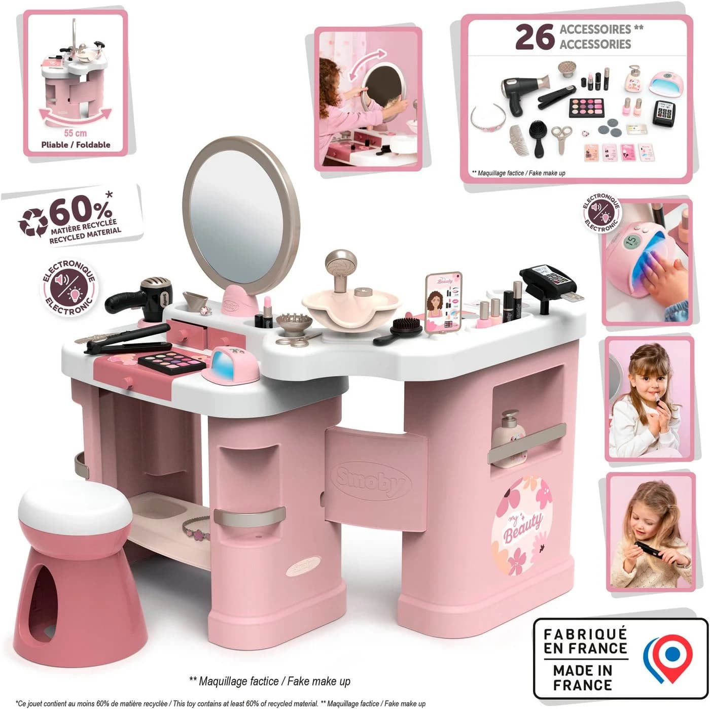 Smoby Schminktisch My Beauty Center mit Licht- und Soundfunktion