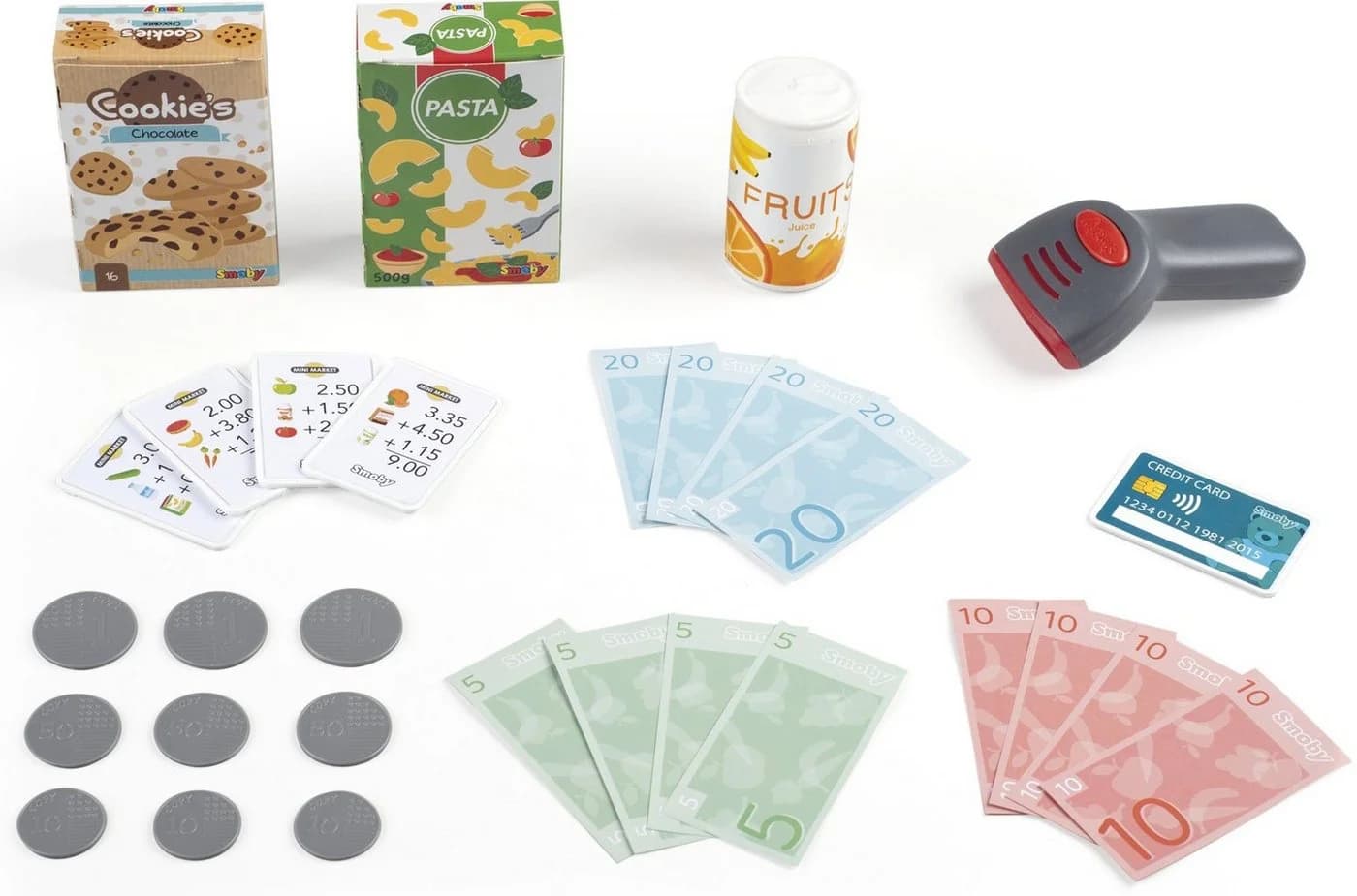 Smoby Elektronische Supermarktkasse XL mit Licht- und Soundeffekten, Grün