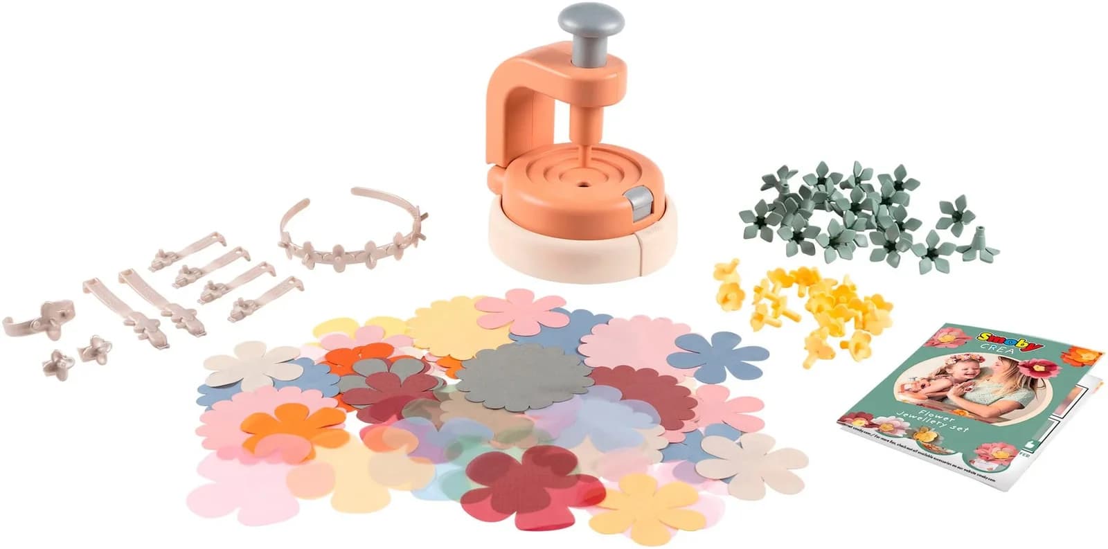 Smoby Kreativset Crea Flower Schmuck-Bastelset Bunt Made in Europe